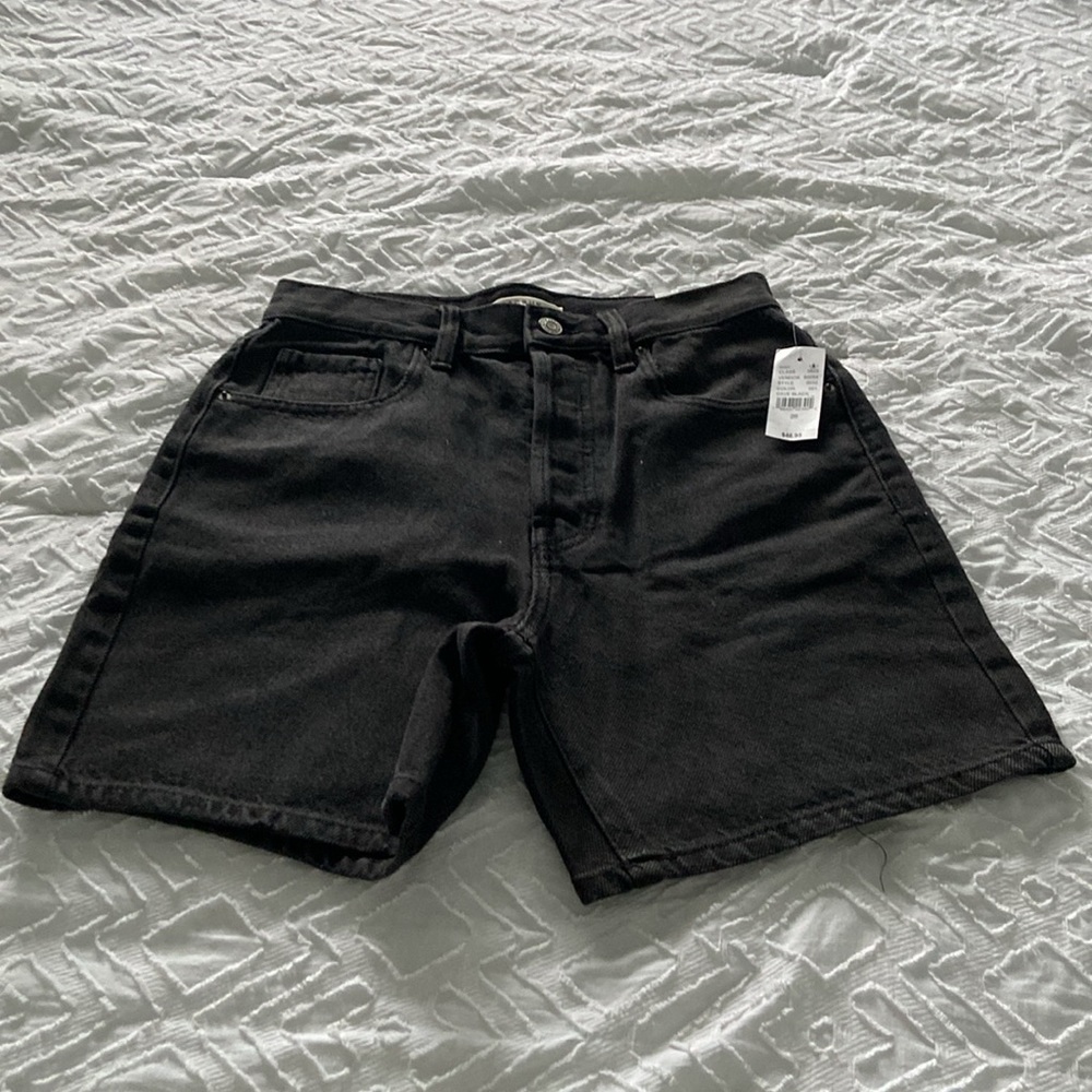 NWT PacSun Dad shorts denim women’s size26 color cave black
